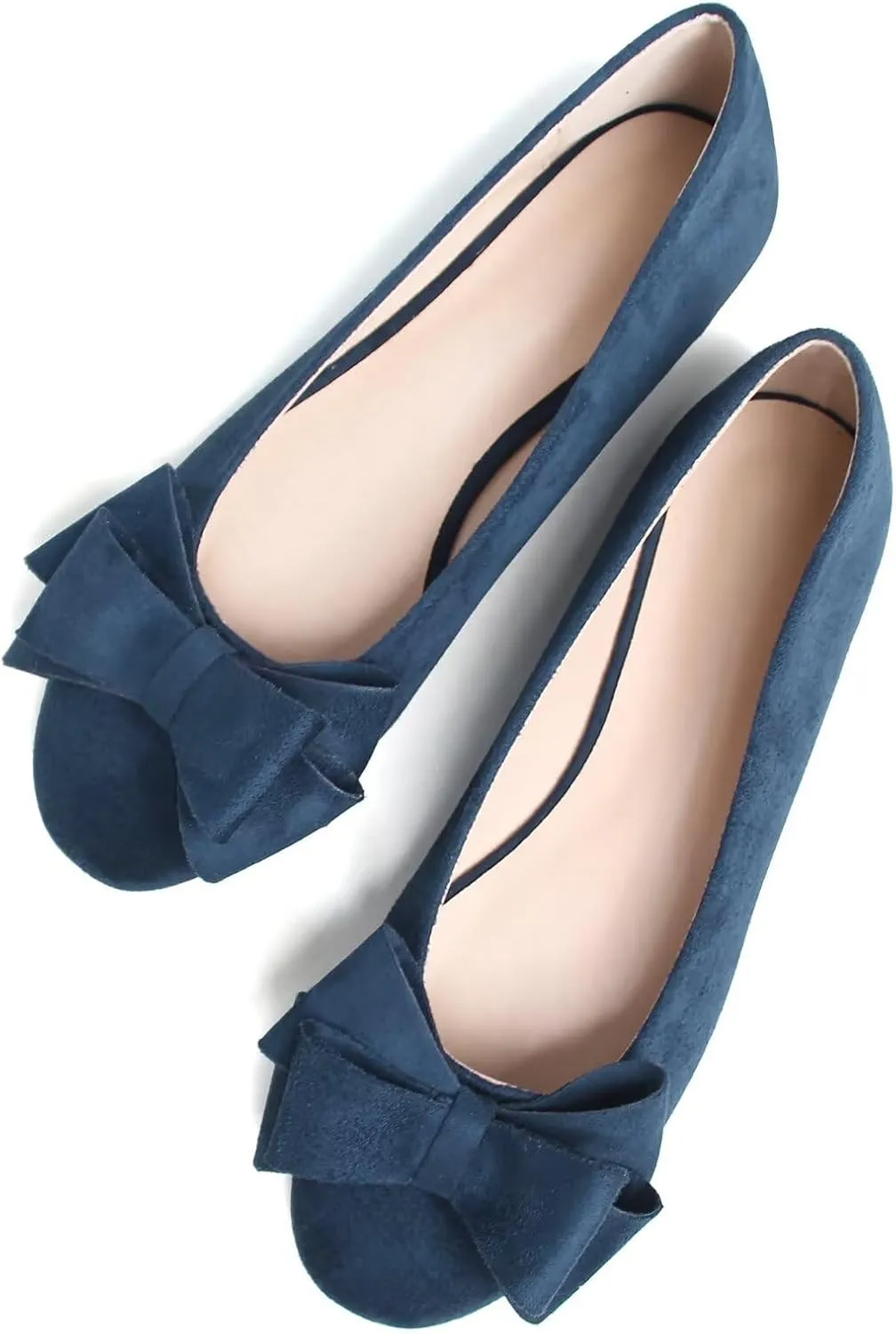 TN TANGNEST Women Fashion Bowknot Flats Comfort Pointed Toe Dress Shoes