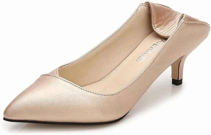 TN TANGNEST Women's Classic Pointed Toe Dress Shoes Party Low Heel Pumps