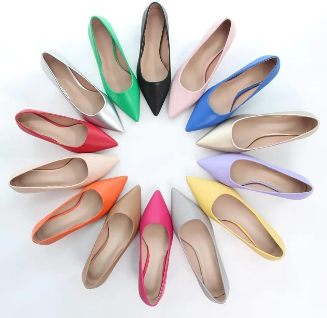 TN TANGNEST Women's Classic Pointed Toe Dress Shoes Party Low Heel Pumps