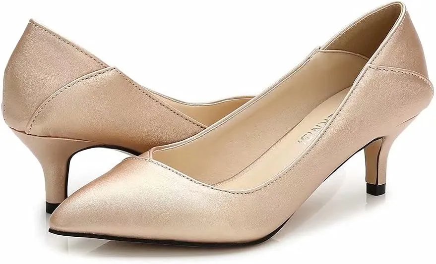 TN TANGNEST Women's Classic Pointed Toe Dress Shoes Party Low Heel Pumps