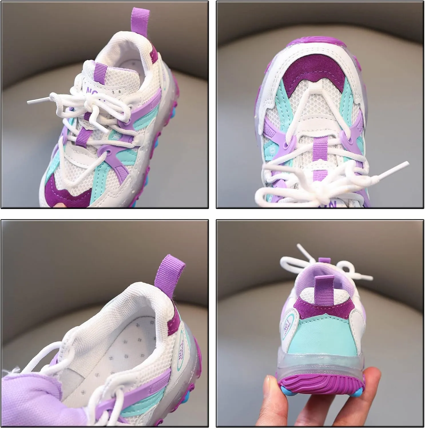 Toddler Girl Light Up Sneakers with Laces Baby Boys Roller Sport Shoes Kids Outdoor Tennis Running Breathable Shoes