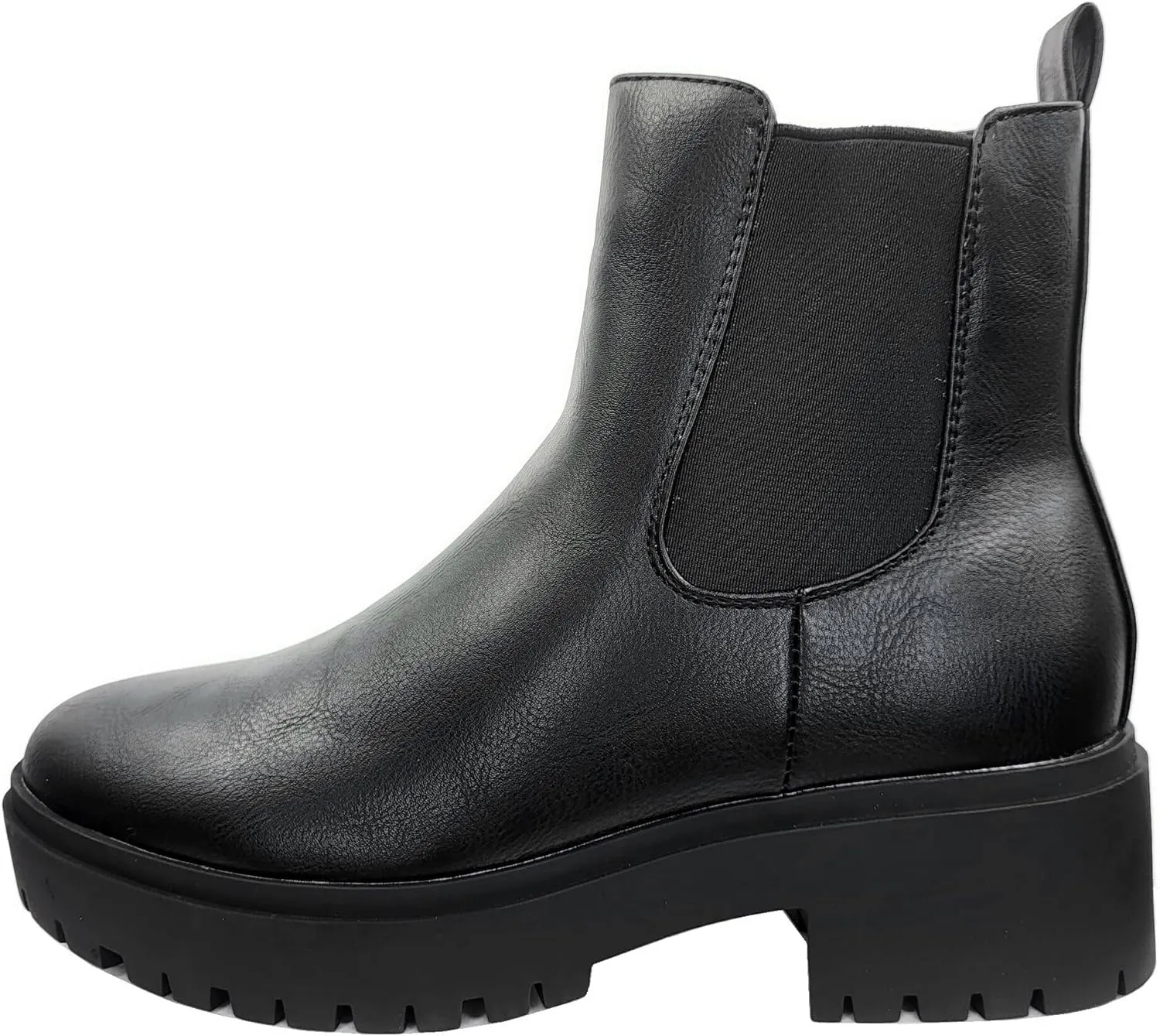 TOP Moda Womens Chelsea Ankle Boot Platform with Chunky Heel