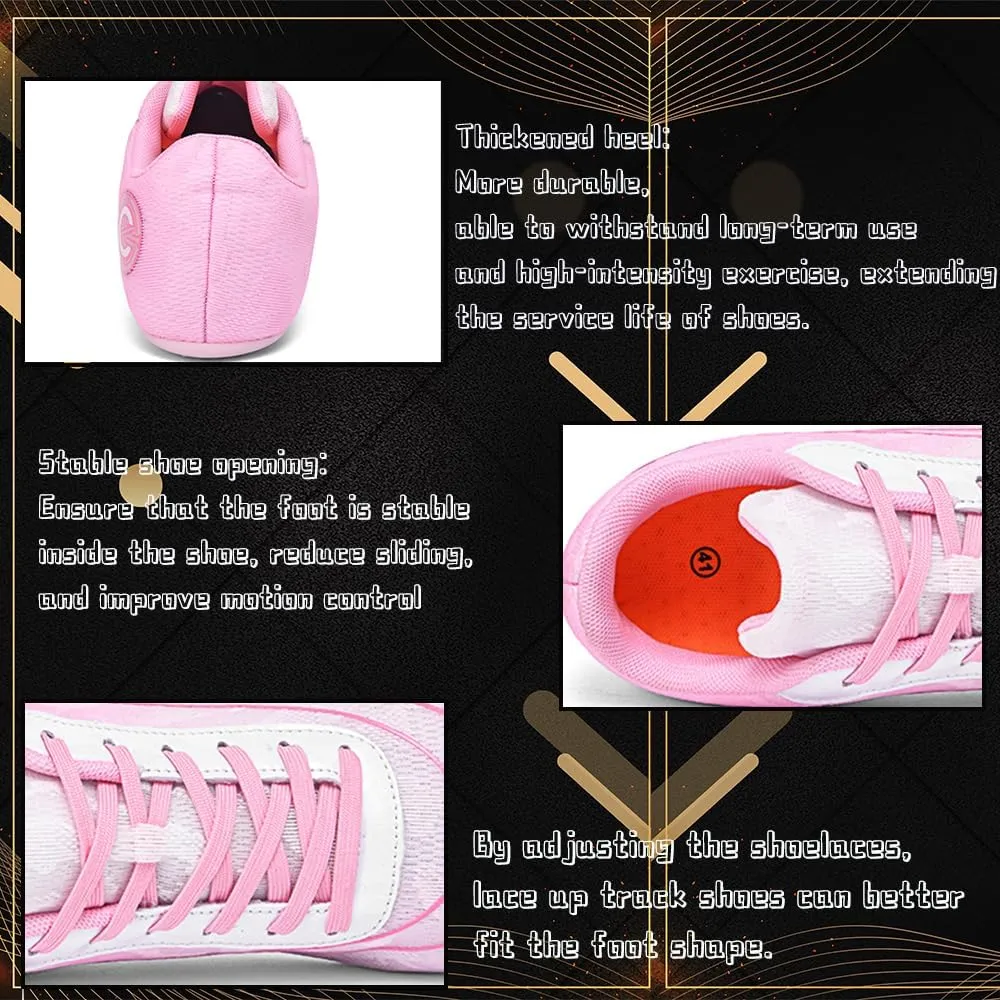 Track and Field Shoes Spikes for Men and Women Long-Distance Running Sports Shoes Sports Sprint Track and Field Competition Spikes for Boys and Girls