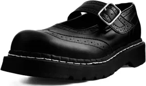 T.U.K. Shoes Vegan TUKskin Brogue Mary Janes Shoes for Women, Round Toe Ankle Strap Oxford Dress Shoes