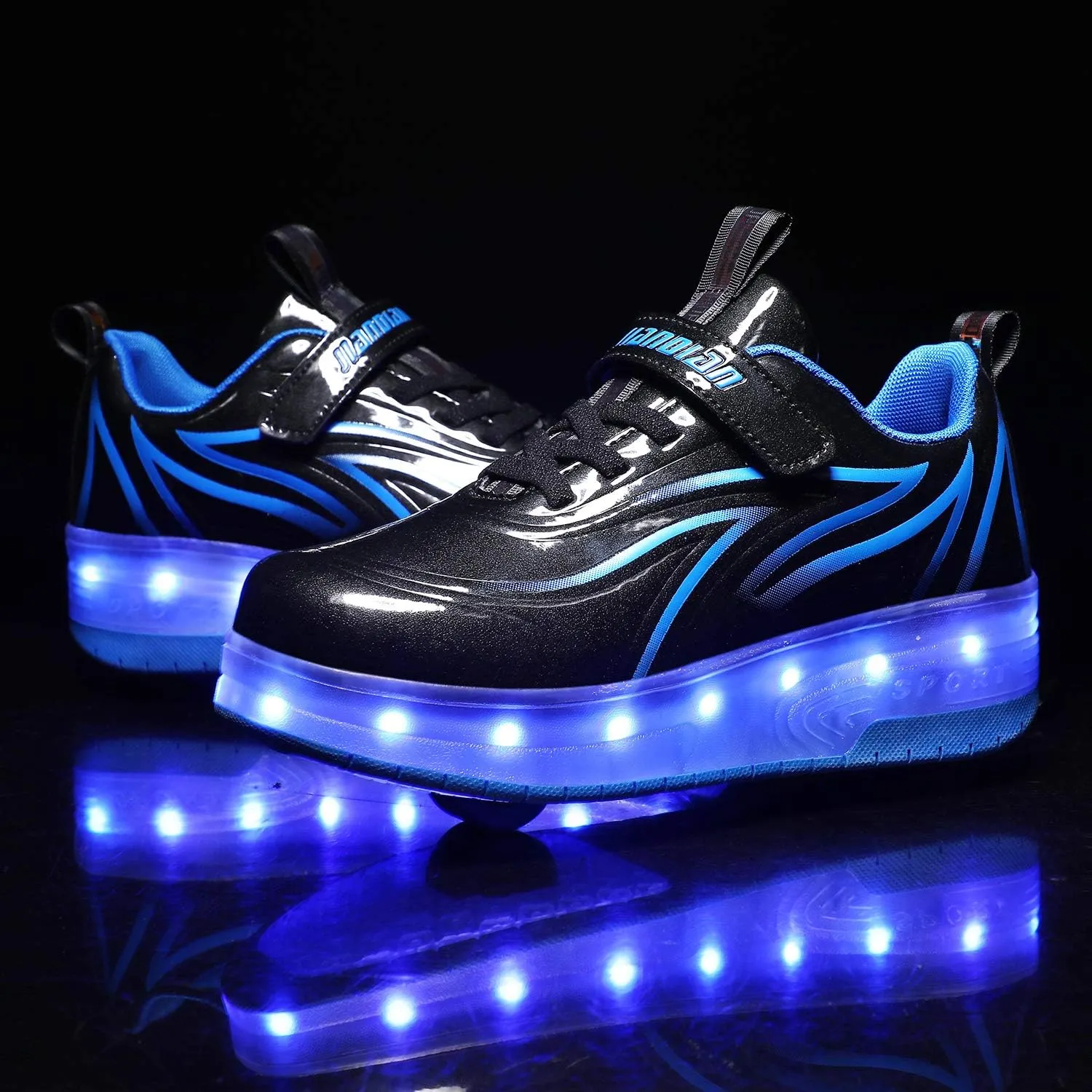 Ufatansy Roller Shoes Girls Boys Sneakers with Wheels Roller Skate Shoes USB Charging with LED Light Up Shinny Skates for Beginner Trainers Kids Lightweight Breatheable Shoe Footwear