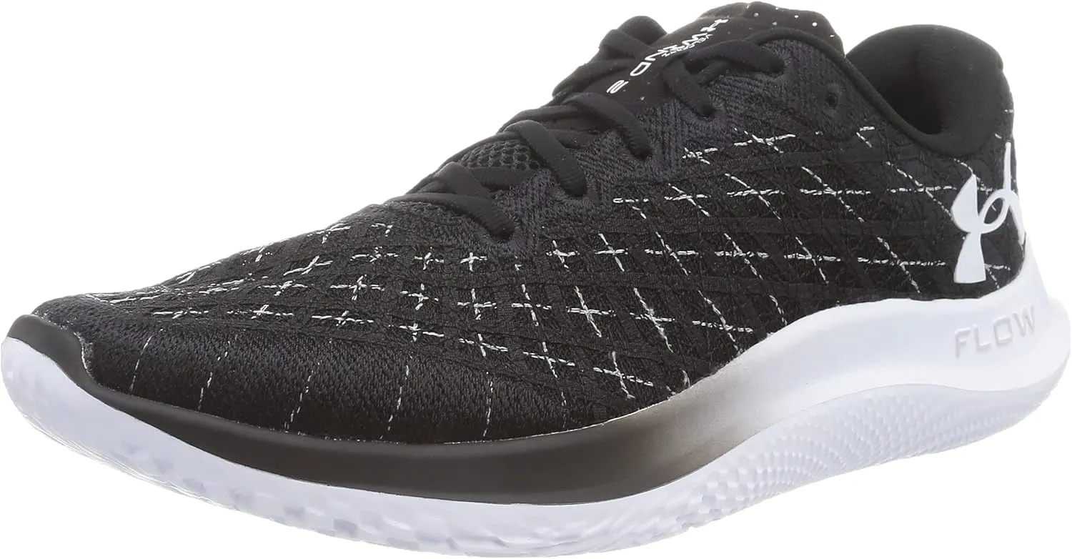 Under Armour Mens Flow Velociti Wind 2 Synthetic Textile Black Black Trainers 8.5 US