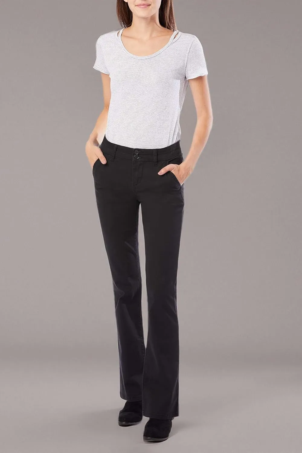 UNIONBAY Women's Stretch Uniform Bootcut Work Pant