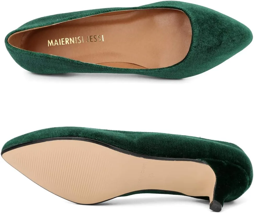 Unisex Men's Women's Classic Low Kitten Heel Pumps