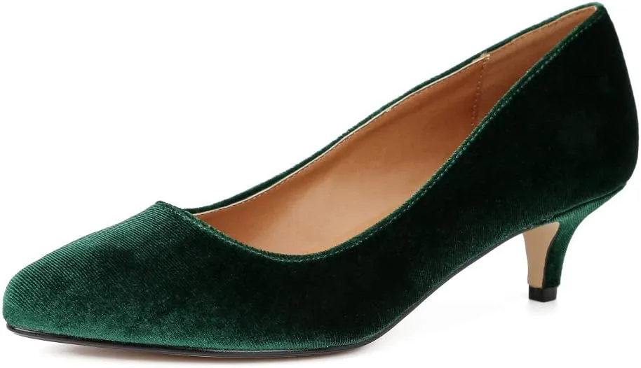 Unisex Men's Women's Classic Low Kitten Heel Pumps