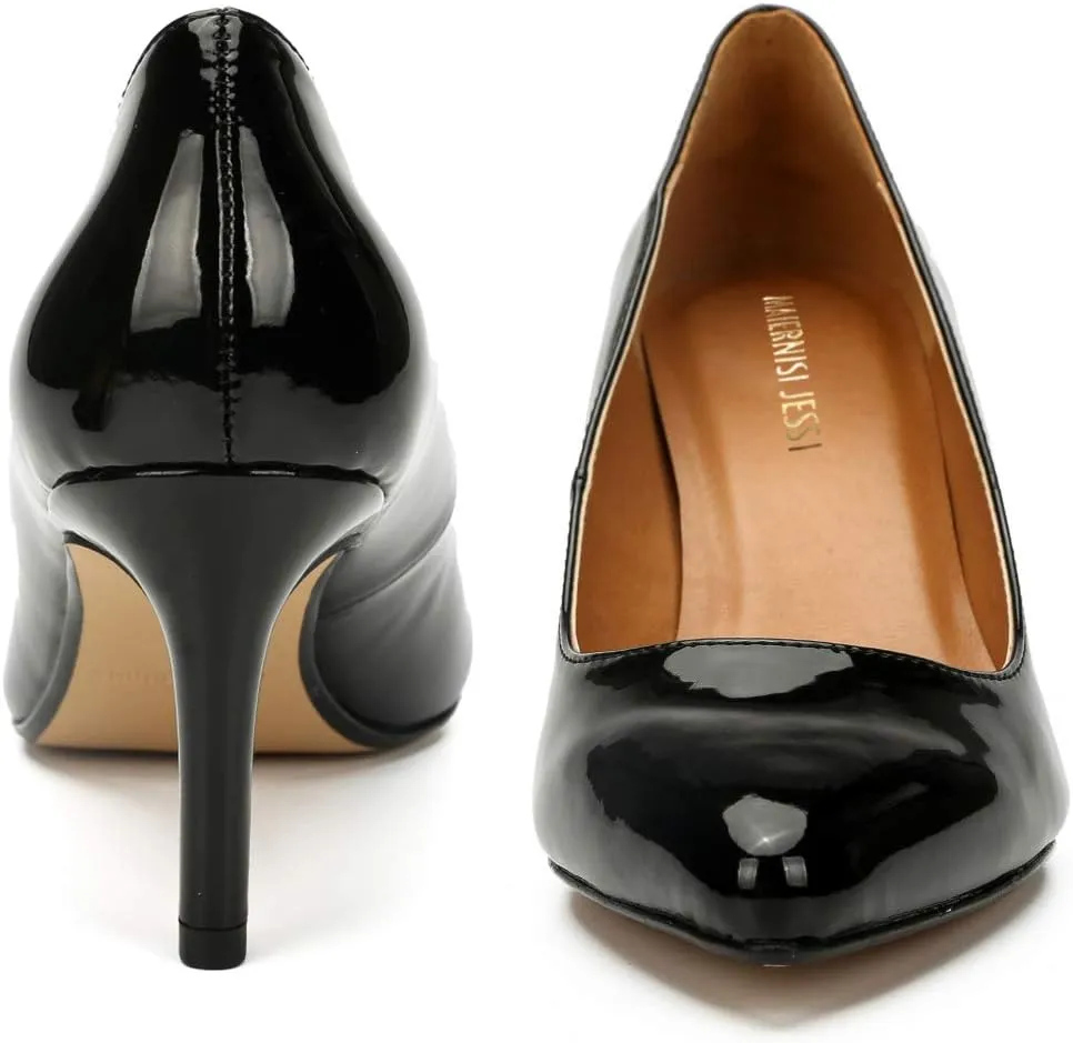 Unisex Men's Women's Classic Mid Kitten Heel Pumps