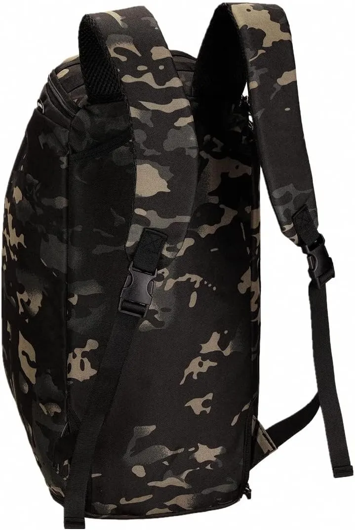 UNISTRENGH 3-Ways Tactical Military Nylon Men Holdall Weekend Travel Duffel Bag Backpack Messenger Shoulder Bags Rucksack Handbag (Black camo-45L)