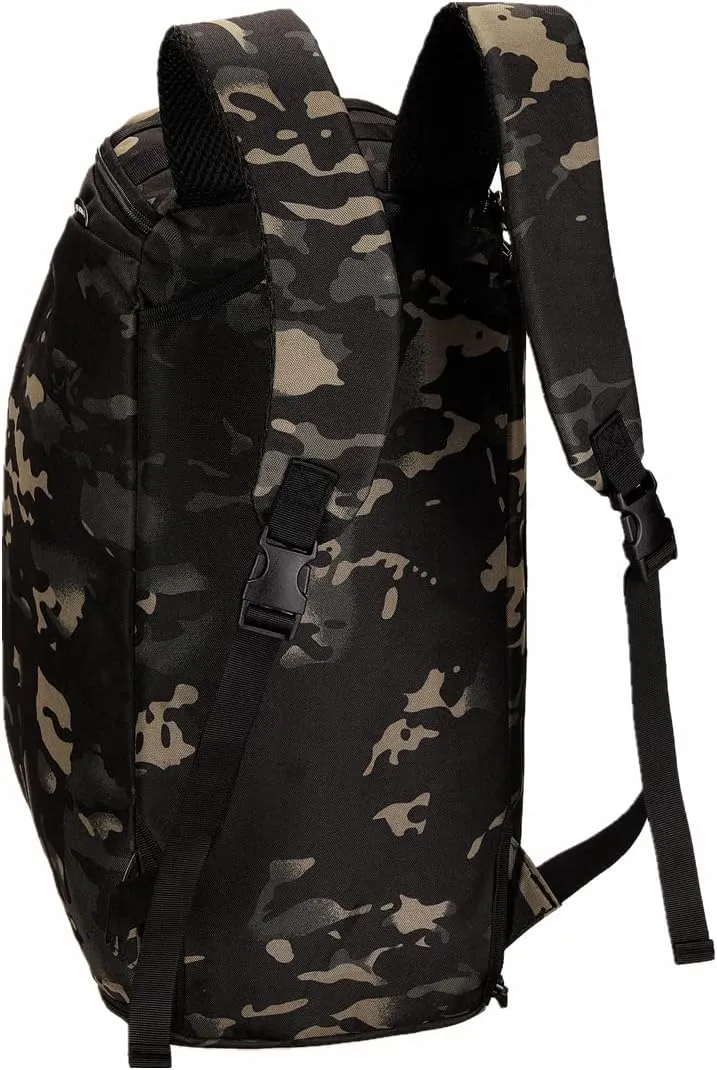 UNISTRENGH 3-Ways Tactical Military Nylon Men Holdall Weekend Travel Duffel Bag Backpack Messenger Shoulder Bags Rucksack Handbag (Black camouflage)
