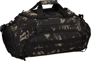 UNISTRENGH 3-Ways Tactical Military Nylon Men Holdall Weekend Travel Duffel Bag Backpack Messenger Shoulder Bags Rucksack Handbag (Black camouflage)