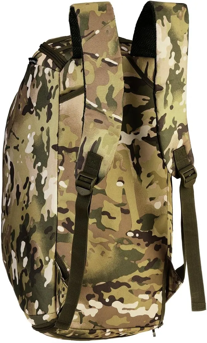 UNISTRENGH 3-Ways Tactical Military Nylon Men Holdall Weekend Travel Duffel Bag Backpack Messenger Shoulder Bags Rucksack Handbag (CP Camouflage)