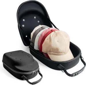 Unjumbly Baseball Cap Storage, Hat Carrier Travel Case with Carrying Handle and Adjustable Shoulder Strap, Hat Organizer Holder Bag for 6 Baseball Caps, Hat Travel Case Ideal for Travel & Home Storage