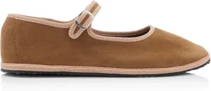 Velvet Ballet Flats for Women Cute Suede Round Toe Slip On Mary Jane Flats Casual Comfortable Ballerina Shoes
