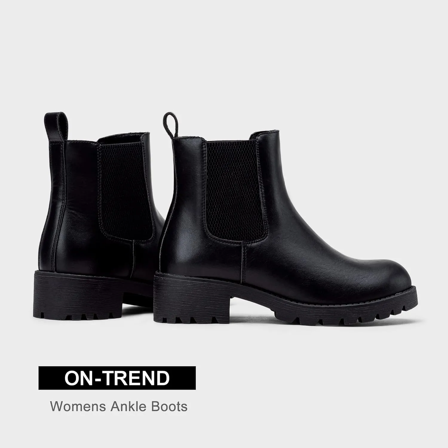 Vepose Women's 9607 Chelsea Ankle Boots Pull-On Booties for Women
