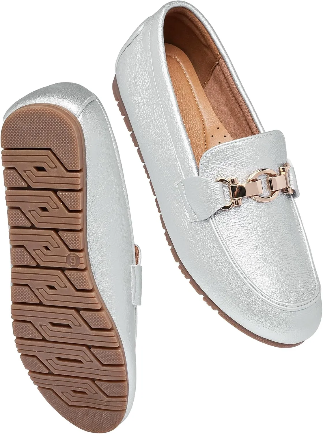 VERDASCO Women's Loafers Comfort Slip-Ons Flat Work Shoes Casual Moccasins Penny Loafers Lady Dress Shoes