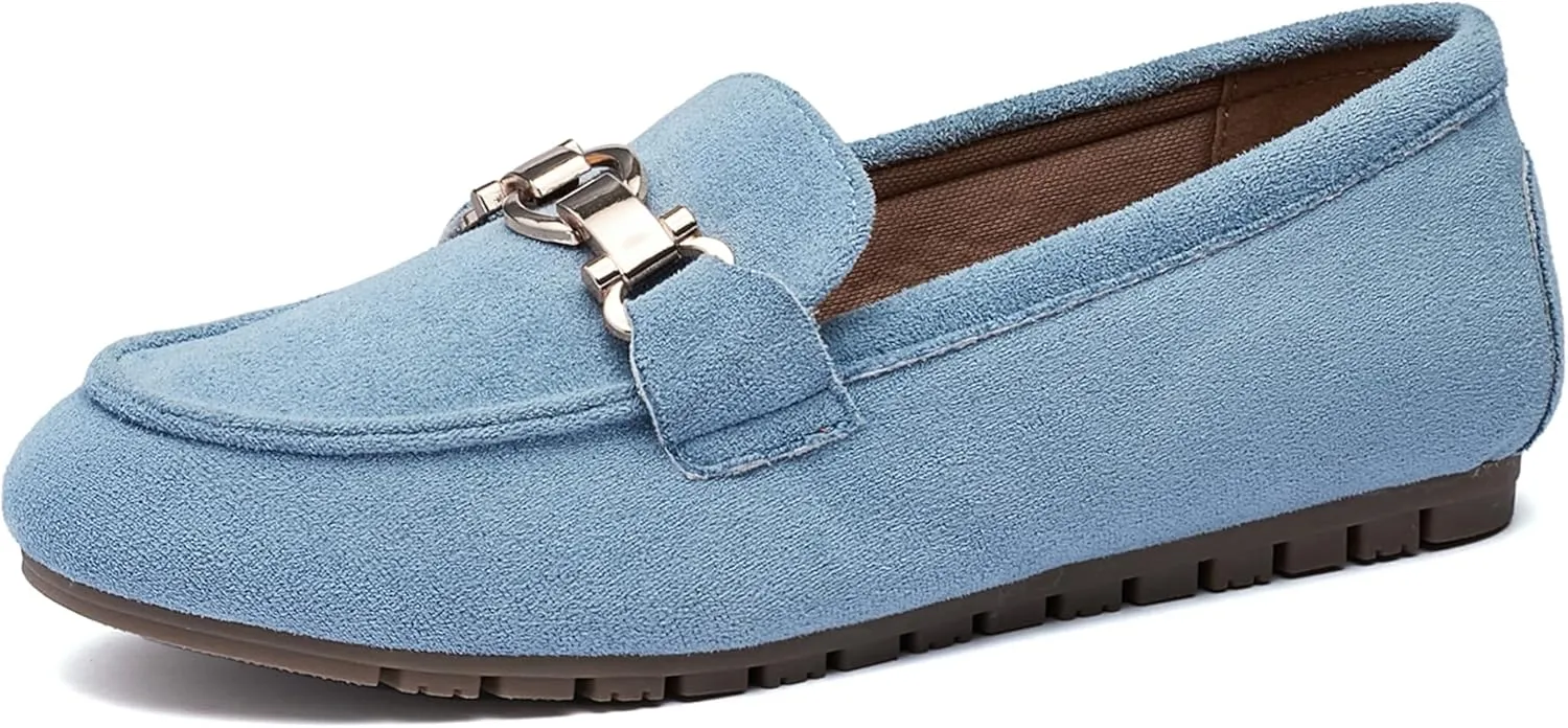 VERDASCO Women's Loafers Comfort Slip-Ons Flat Work Shoes Casual Moccasins Penny Loafers Lady Dress Shoes