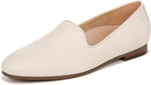 Vionic Women’s North Willa Comfort Flats- Supportive Slip-On Walking Flats with Arch Support Cream White Leather 10 Medium