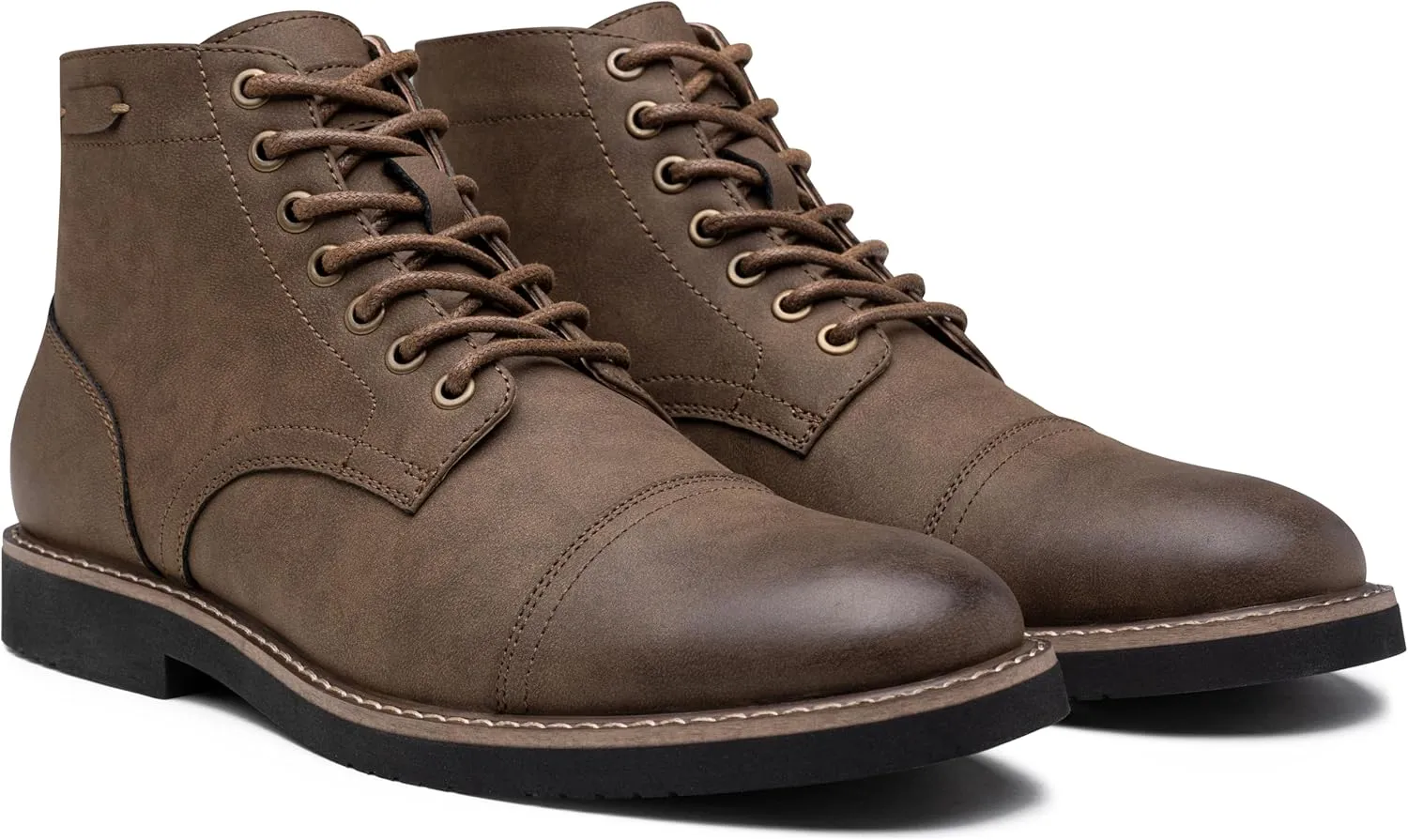 Vostey Men Boots Leather Cap Toe Casual Boots Chukka Fashion Dress Boots for Men