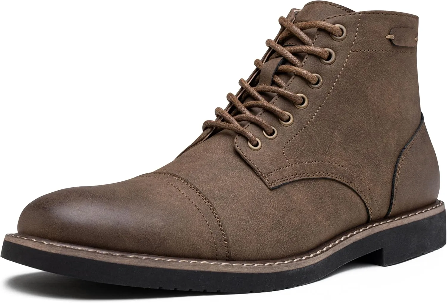 Vostey Men Boots Leather Cap Toe Casual Boots Chukka Fashion Dress Boots for Men