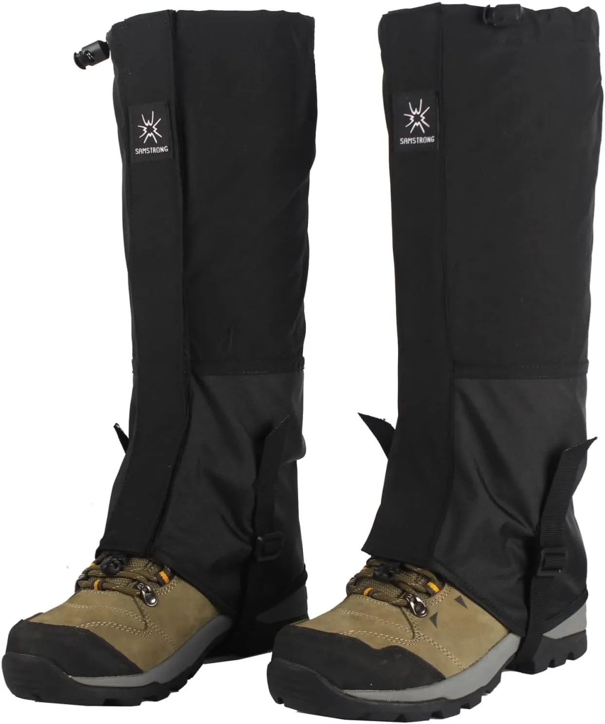 Waterproof Hiking Gaiters,Snow Boot Gaiters with Rubber Foot Strap,Lightweight and Adjustable,for Men and Women Hiking,Skiing,Mountaineering,Walking,etc.