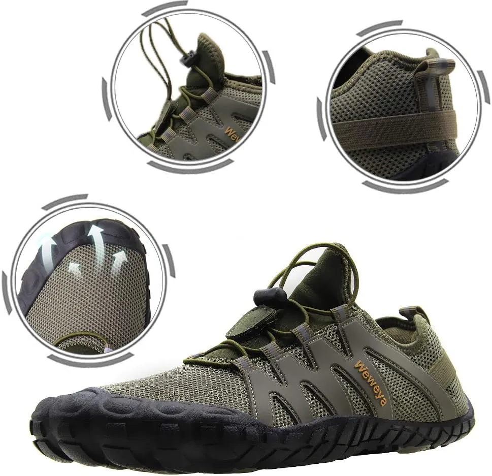 Weweya Barefoot Shoes Men Minimalist Running Cross Training Shoe
