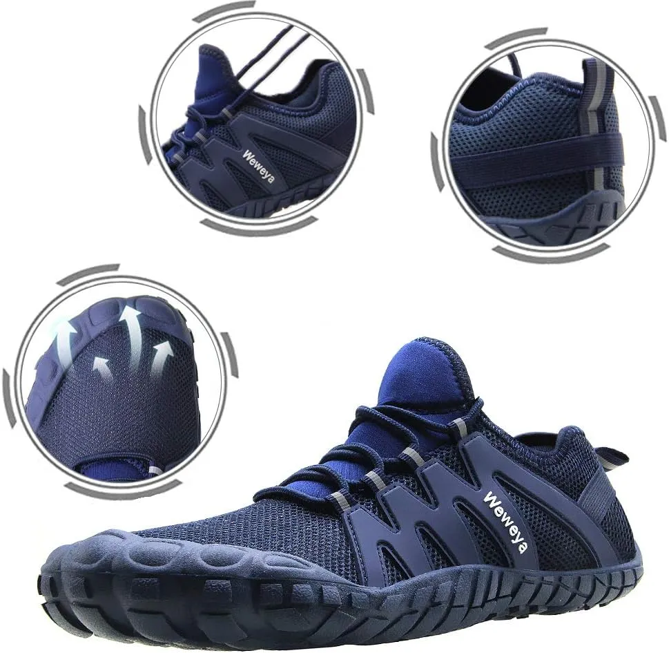 Weweya Barefoot Shoes Men Minimalist Running Cross Training Shoe