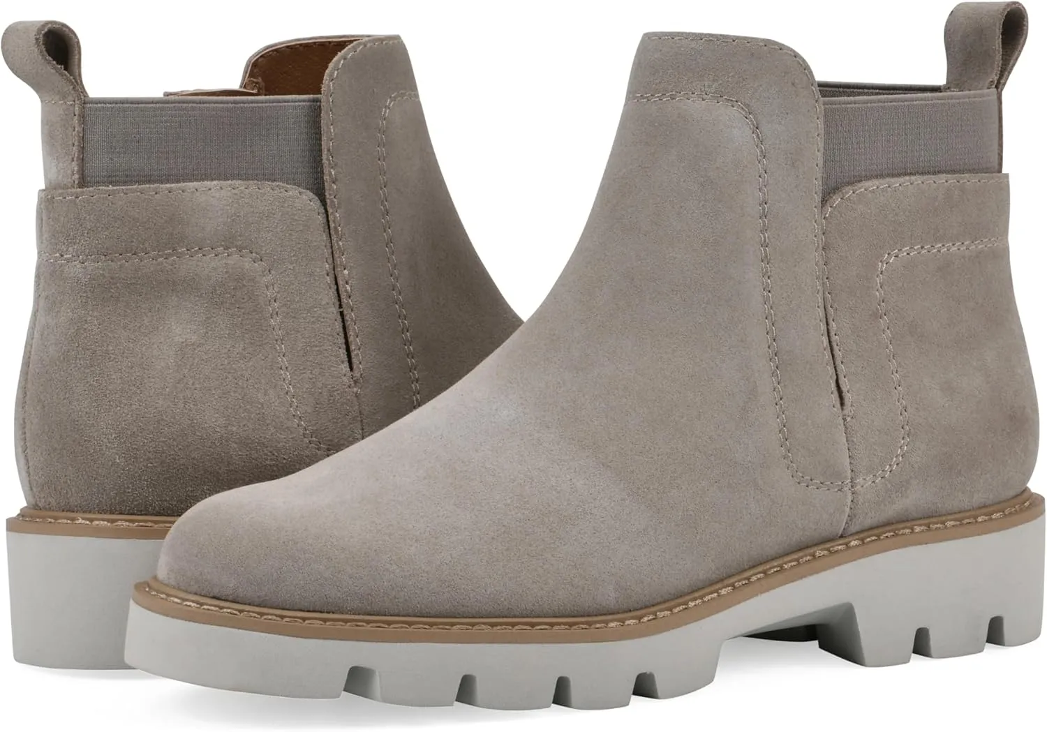 WHITE MOUNTAIN Women's Glassie Lug Sole Chelsea Ankle Bootie