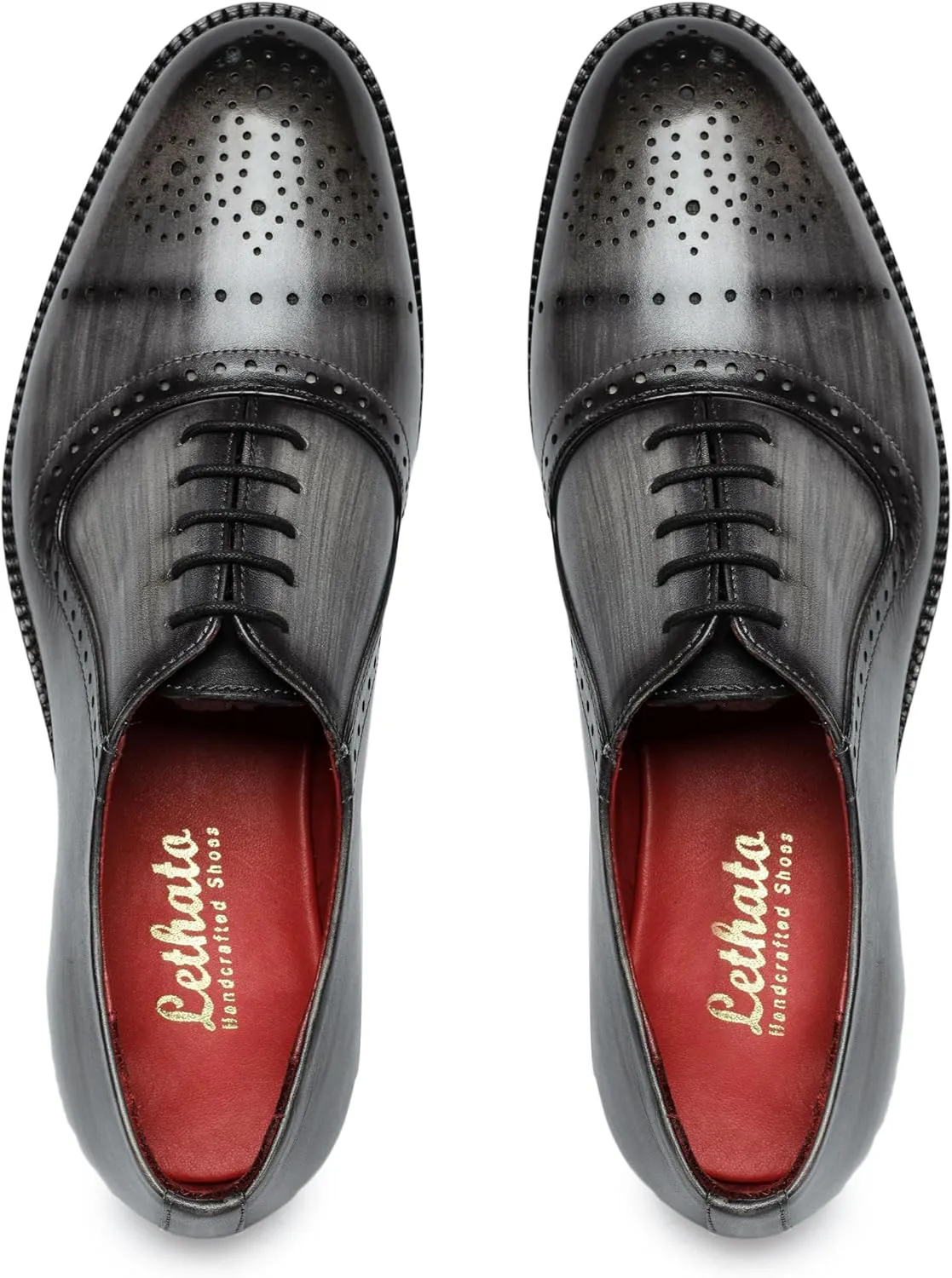 Wingtip Brogue Oxford Handcrafted Men's Genuine Leather Lace up Dress Shoes