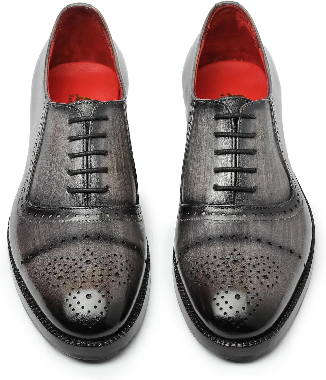 Wingtip Brogue Oxford Handcrafted Men's Genuine Leather Lace up Dress Shoes