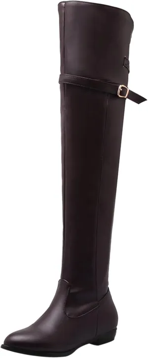 Women Flats Riding Boots Warm Over The Knee Comfort
