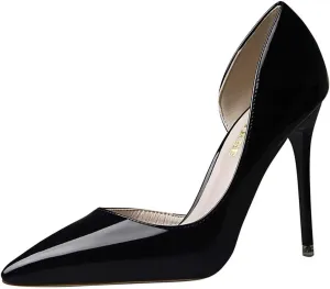 Women Pointed Stiletto High Heel Shoes Closed Toe Classic Slip On Dress Pumps