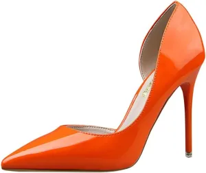 Women Pointed Stiletto High Heel Shoes Closed Toe Classic Slip On Dress Pumps