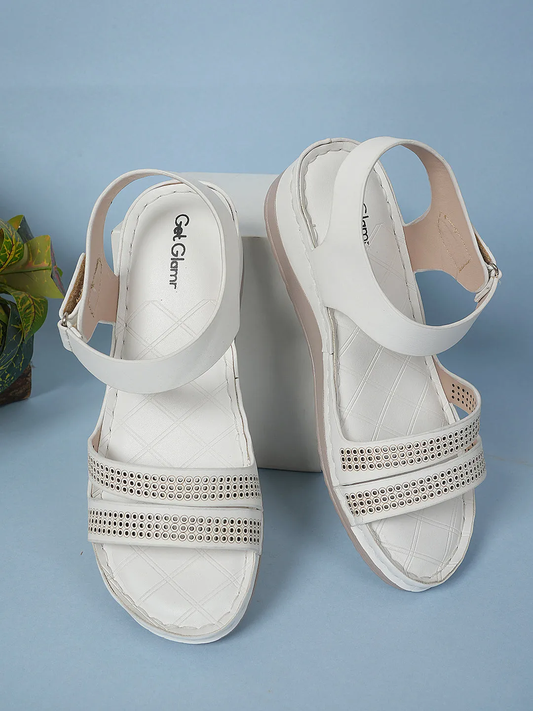 Women White Comfort Sandals