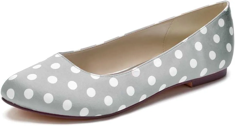 Women’s Ballet Flat Shoes Knit Dress Shoes Round Toe Slip On Ballerina Walking Flats Shoes for Woman Low Comfort Soft