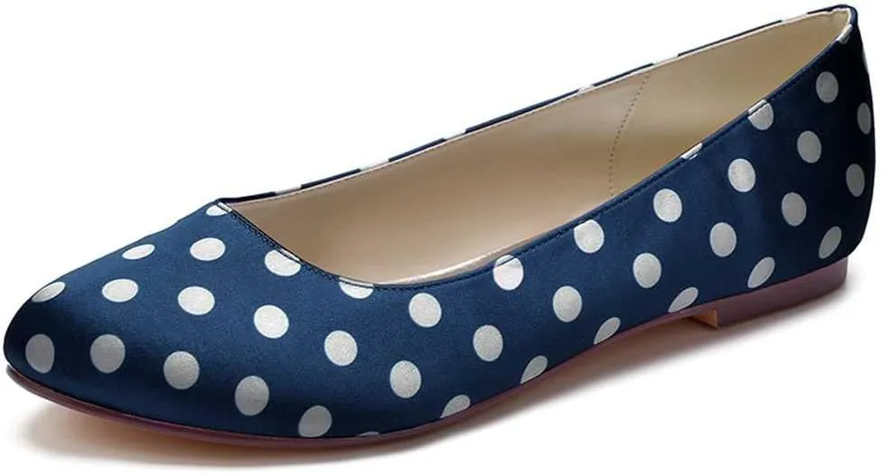 Women’s Ballet Flat Shoes Knit Dress Shoes Round Toe Slip On Ballerina Walking Flats Shoes for Woman Low Comfort Soft