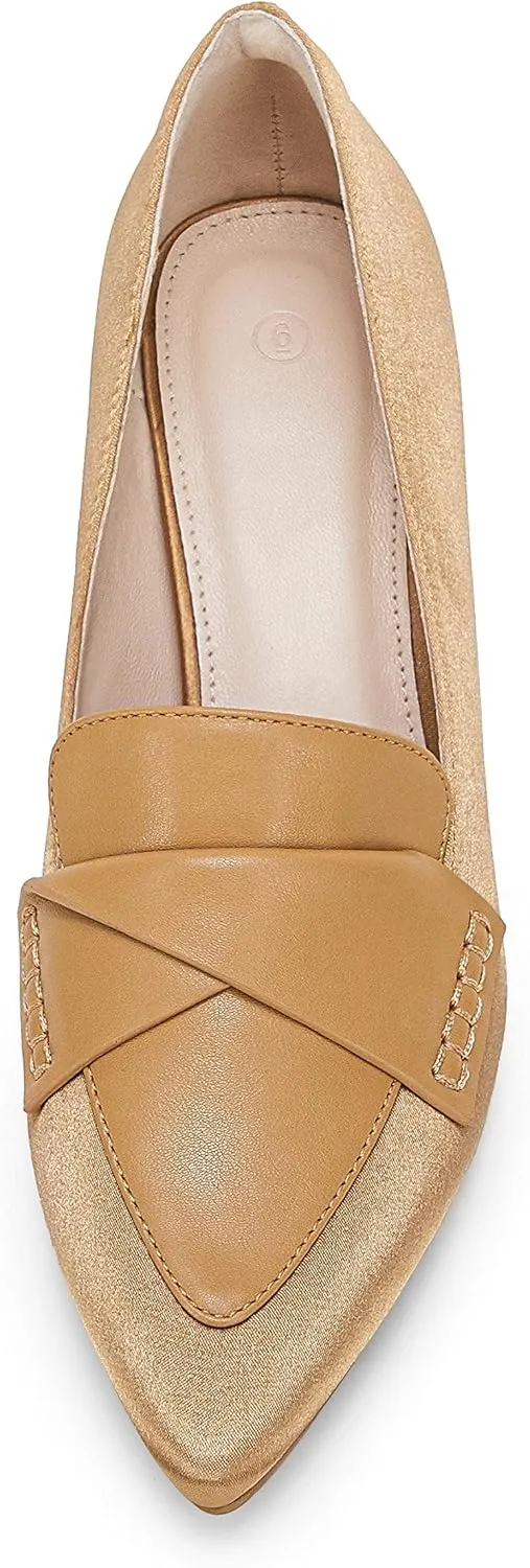 Women's Chunky Block Low Heels Pumps Stitching Retro Work Office Dress Shoes
