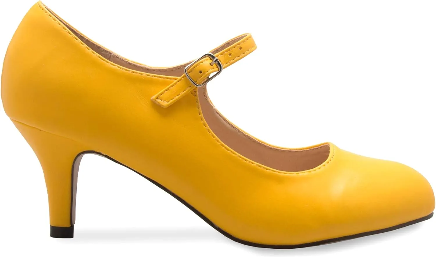 Womens Classic Low Mid Heels Mary Jane Pumps - Adorable Round Toe Vintage Retro Shoes