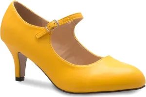 Womens Classic Low Mid Heels Mary Jane Pumps - Adorable Round Toe Vintage Retro Shoes