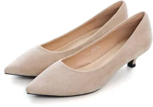Women's Classic Pointed Toe Kitten Low Heels Wedding Office Dress Pumps Festive Shoes for Women Dressy Casual