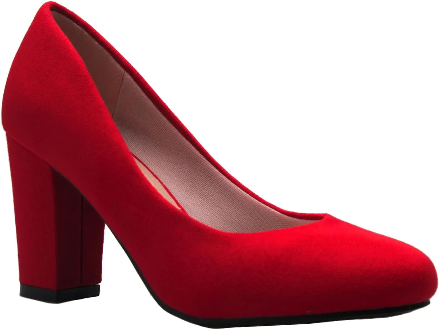 Women's Classic Round-Toe Platform Pumps High Block Heel - Adorable, Comfortable