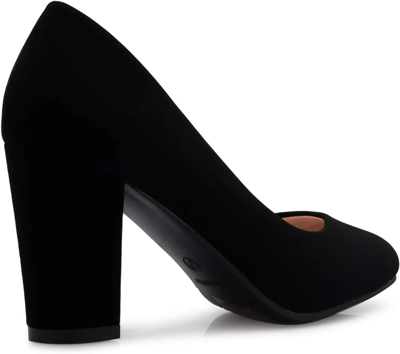 Women's Classic Round-Toe Platform Pumps High Block Heel - Adorable, Comfortable