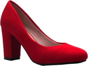 Women's Classic Round-Toe Platform Pumps High Block Heel - Adorable, Comfortable