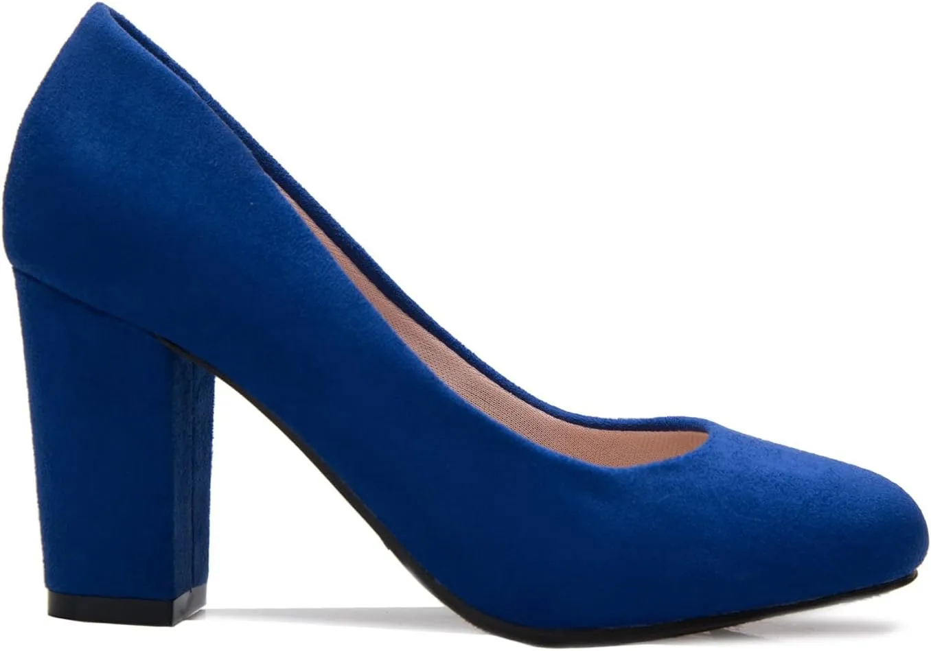 Women's Classic Round-Toe Platform Pumps High Block Heel - Adorable, Comfortable