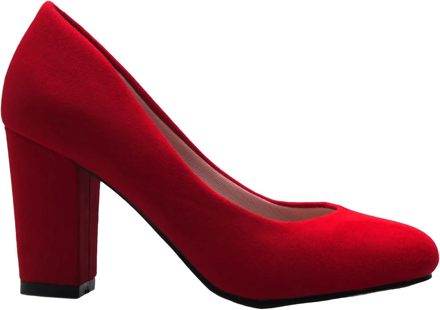 Women's Classic Round-Toe Platform Pumps High Block Heel - Adorable, Comfortable