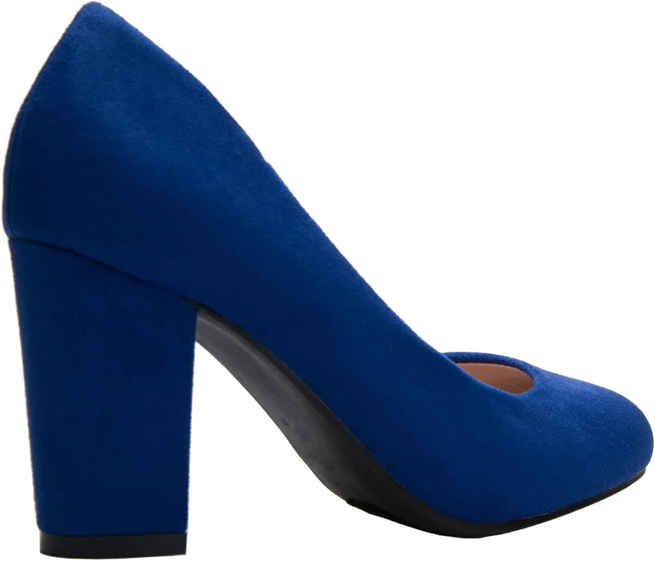 Women's Classic Round-Toe Platform Pumps High Block Heel - Adorable, Comfortable