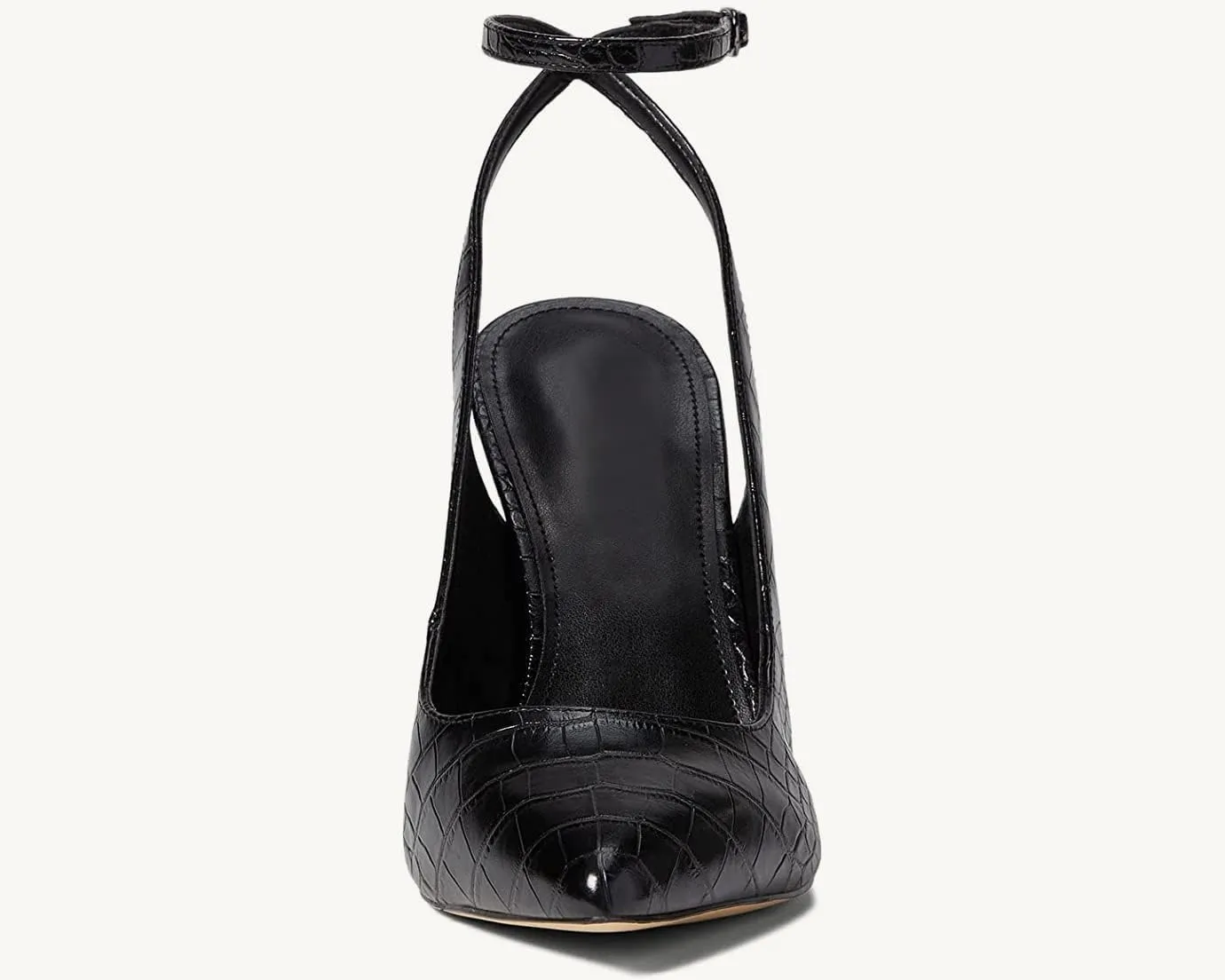 Womens Closed Toe Ankle Strap Heels Pointed Toe Pumps Shoes Slingback High Heel Wedding Dress Shoes