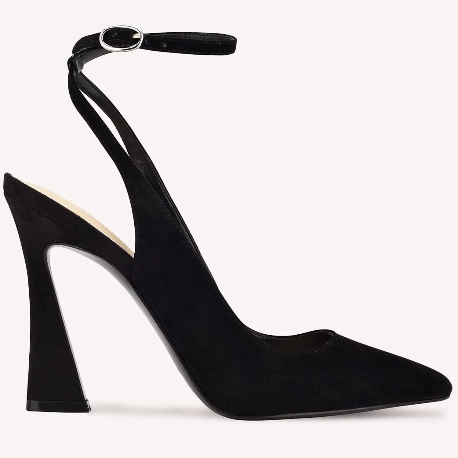Womens Closed Toe Ankle Strap Heels Pointed Toe Pumps Shoes Slingback High Heel Wedding Dress Shoes
